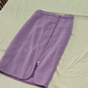 J. Crew Purple Wrap Pencil Skirt Knee-Length